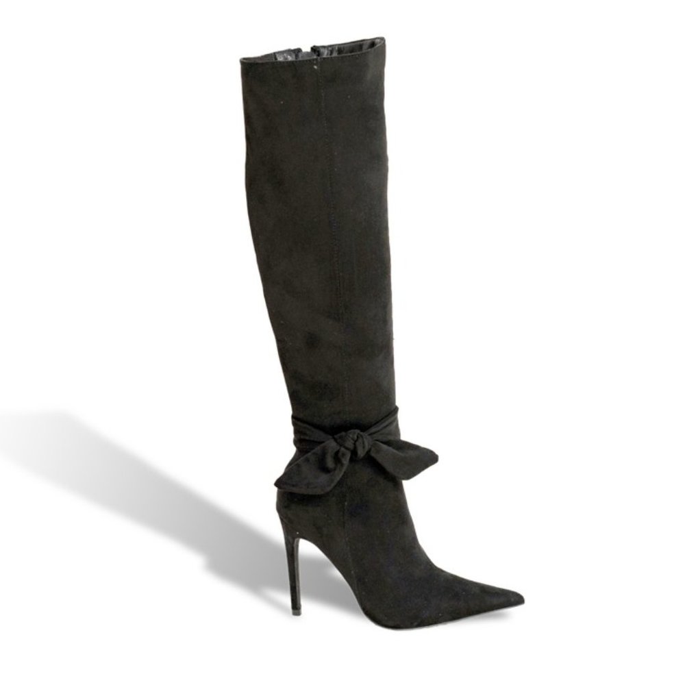 Women’s Pointy Toe Suede Stiletto Knee High Boots